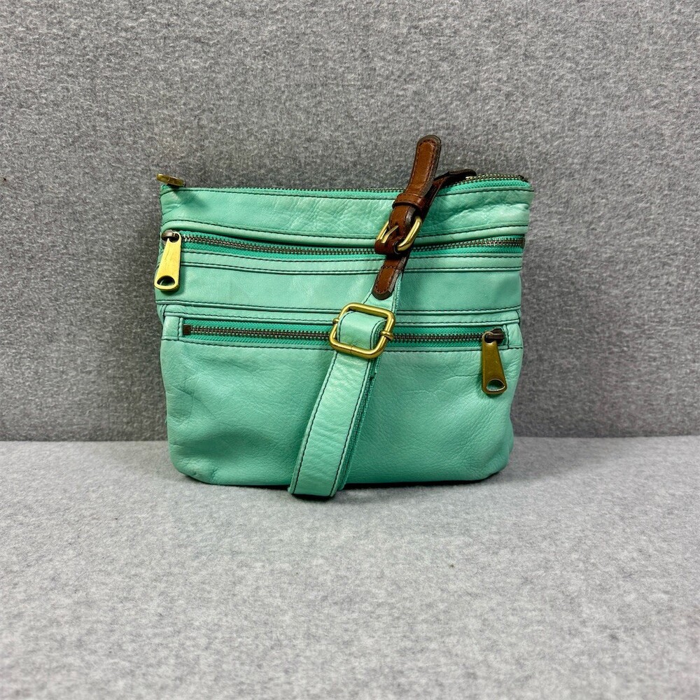 Fossil Explorer Crossbody Bag Womens Small Adjustable Multi Zip